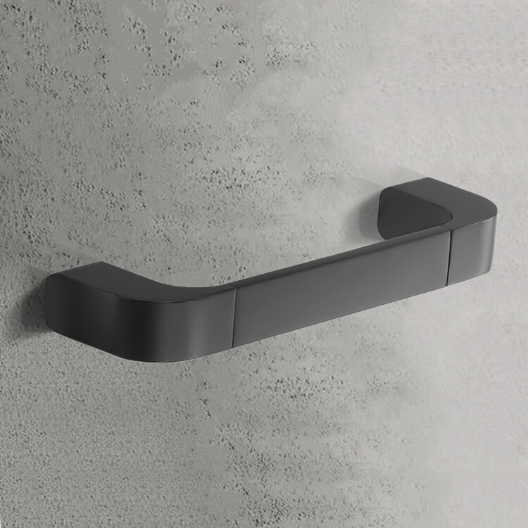 Gedy 3221-25-14 Towel or Grab Bar, 10 Inch, Matte Black